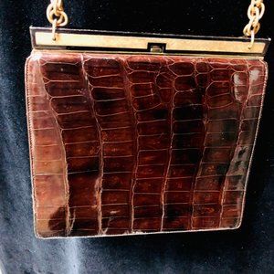 Vtg Belleston Alligator Bag